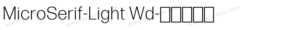 MicroSerif-Light Wd字体转换